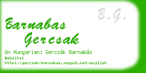 barnabas gercsak business card
