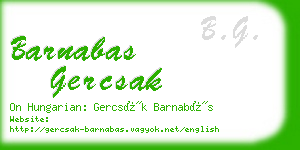 barnabas gercsak business card